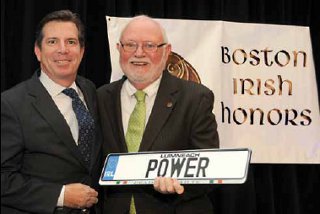 Boston Irish Honors event chairman Matt Power and BIR publisher Ed Forry. Photo by