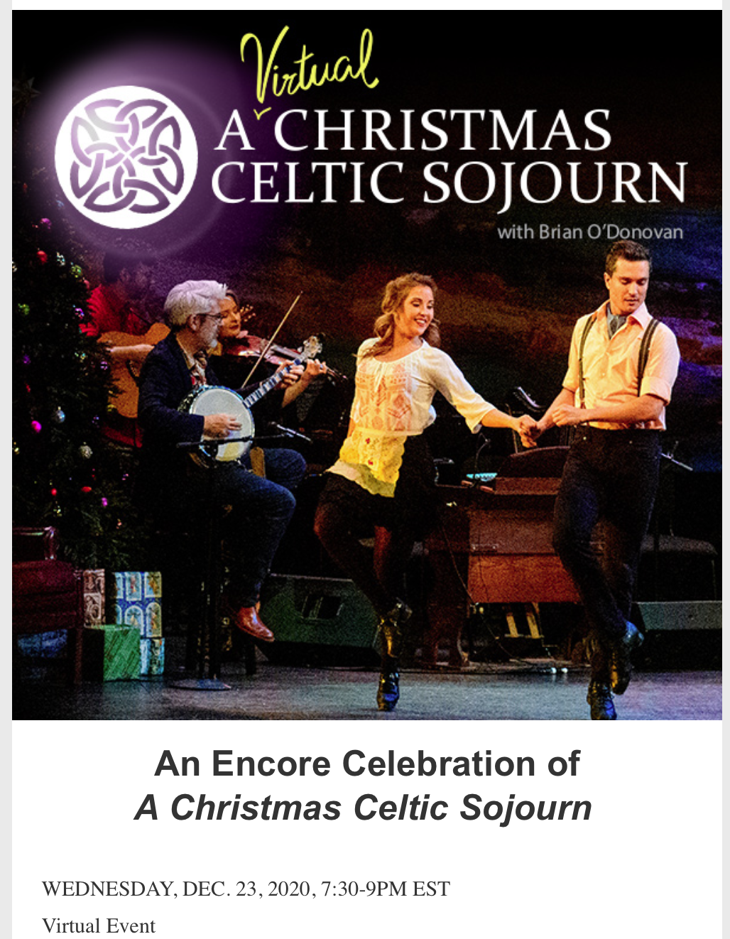 Tonight! A Christmas Celtic Sojourn Encore Performance- Online | Boston ...