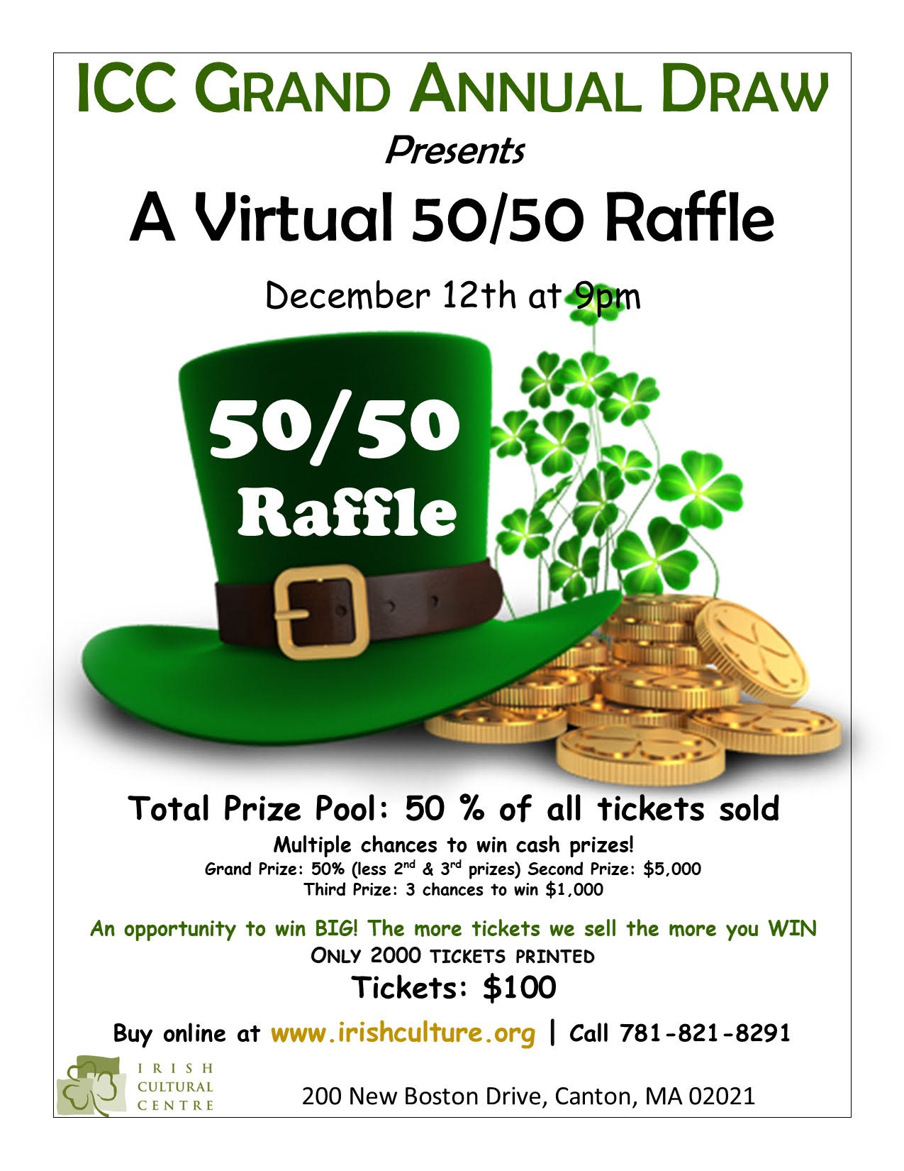 Enter Raffle to Win New Years Day 50/50 Draw hosted by Sheffield