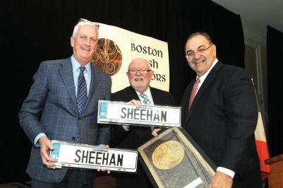 Boston Globe CEO Michael Sheehan, Boston Irish Reporter publisher Ed Forry and B